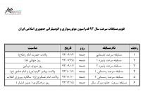 برنامه مسابقات سرعت