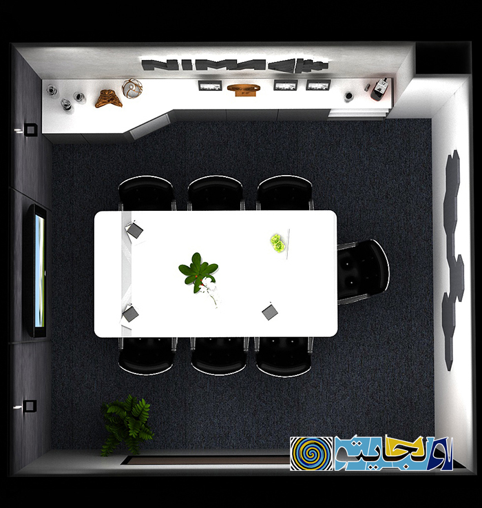 طراحی و اجرای اتاق کنفرانس. با تمام تحهیزات اتاق صدا نور و صدای کنفرانس به صورت کامل 7