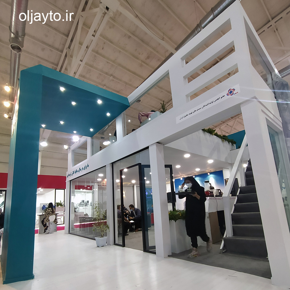 غرفه دو طبقه غرفه سازی دو طبقه سازه پیچ و مهره غرفه ارزان